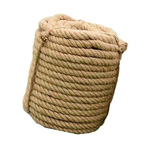 HBALDTEDC Jute-Gartenschnur, Juteseil, 14 mm dick, Hanfseil, natürliche Juteschnur, Juteschnur, Starke Bastelschnur for Gartenarbeit,(100m) von HBALDTEDC