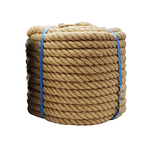 HBALDTEDC Jute-Gartenschnur, Juteseil, Sisalseil, nautisches Seil, natürliche Starke Juteschnur, 4-lagig, Dicker Hanf(20m) von HBALDTEDC