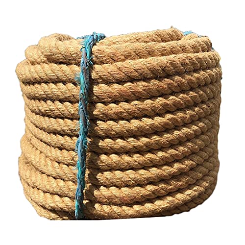 HBALDTEDC Jute-Gartenschnur, Natürliches Juteseil, Hanfseil, nautisches Seil, Dickes Seil, Zoll Starke Juteschnur for Heimwerker(100m) von HBALDTEDC