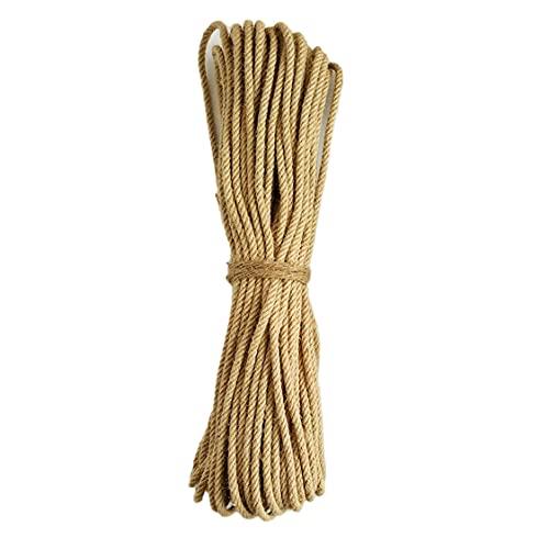 HBALDTEDC Jute-Gartenschnur, Starkes Hanfseil, Juteschnur, natürlicher Hanf, Manila-Juteseil, Marine, nautisch(20m) von HBALDTEDC