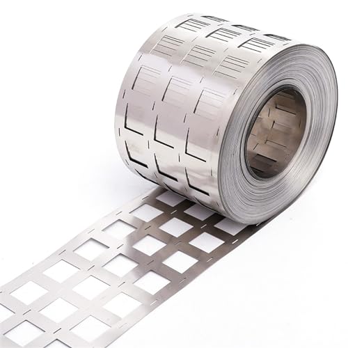 Nickelstreifen-Verbindungsblech-Band, 1 kg 2P 3P 4P 5P 6P 0,15 mm x 18,5 mm vernickeltes Stahlband for 18650 Lithium-Akku Schweißband Nickel-Bandschweißgerät-Set(0.15x18.5x63mm) von HBALDTEDC