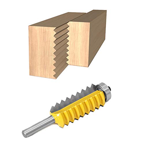 V-Nut-Schablone, 1PCS Finger Joint Kleber Fräser Erhöhten Panel V Joint Router 8mm Schaft Bits for Holz Zapfen Holzarbeiten, s Cutter(8x24mm) von HBALDTEDC