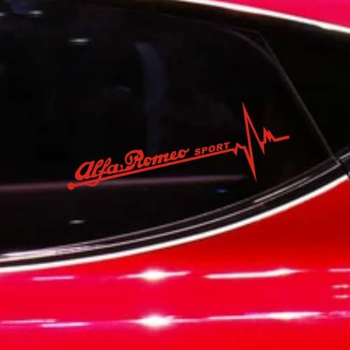 2 Stück Auto Emblem Aufkleber für Alfa Romeo 147 156 159 Giulietta Giulia Mito GT Stelvio, Abzeichen Logo, Buchstaben Wort Emblem-Aufkleber Auto Sticker Logo Abzeichen Dekoration Aufkleber Zubehör von HBANMK