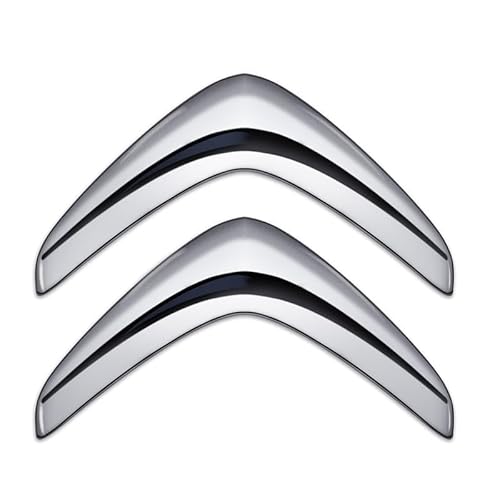 HBANMK Auto Emblem Aufkleber für Citroen C1 2012-2014, Abzeichen Logo, Buchstaben Wort Emblem-Aufkleber Auto Sticker Body Logo Abzeichen Dekoration Aufkleber Zubehör,B Silver von HBANMK