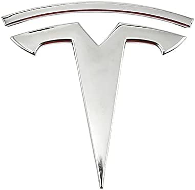 HBANMK Auto Emblem Aufkleber für Tesla Model 3, Abzeichen Logo, Buchstaben Wort Emblem-Aufkleber Auto Sticker Body Logo Abzeichen Dekoration Aufkleber Zubehör,B Silver von HBANMK