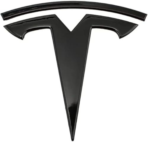 HBANMK Auto Emblem Aufkleber für Tesla Model 3, Abzeichen Logo, Buchstaben Wort Emblem-Aufkleber Auto Sticker Body Logo Abzeichen Dekoration Aufkleber Zubehör,D Glossy Black von HBANMK