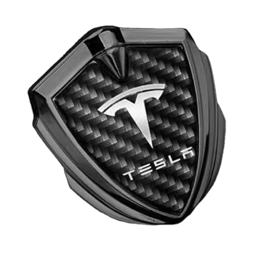 HBANMK Auto Emblem Aufkleber für Tesla Model S 2015 2016, Abzeichen Logo, Buchstaben Wort Emblem-Aufkleber Auto Sticker Body Logo Abzeichen Dekoration Aufkleber Zubehör,C Black von HBANMK