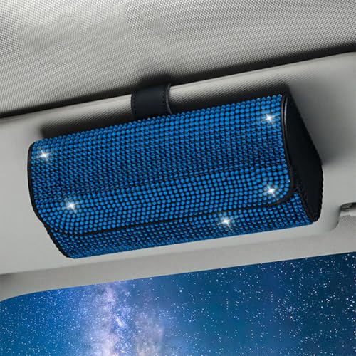 HBDTNTKF Auto Brillen Organizer Box Für Audi Q3 Sportback 2019-2022, PU Leder Brillenhalter Sonnenblende Glasses Case Holder Magnetverschluss Aufbewahrungsbox,S von HBDTNTKF