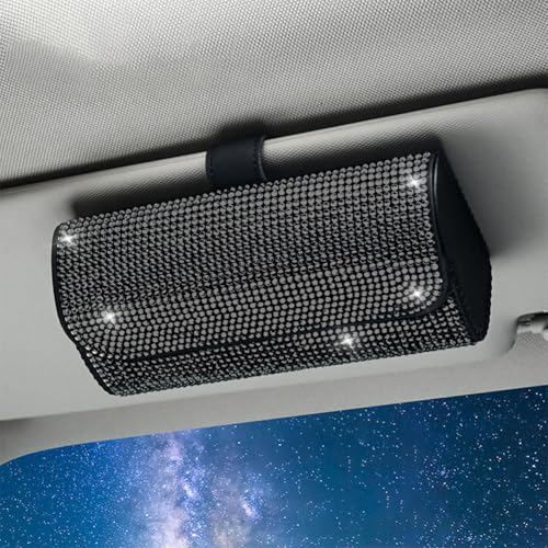 HBDTNTKF Auto Brillen Organizer Box Für Audi R8, PU Leder Brillenhalter Sonnenblende Glasses Case Holder Magnetverschluss Aufbewahrungsbox,P von HBDTNTKF