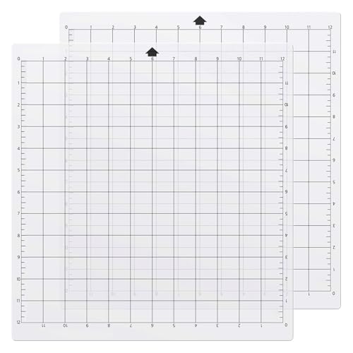 2 Pack Gridded Adhesive Anti-Rutsch Quilting Cricket Ersatz Zubehör 12 Zoll StandardGrip Schneidematte Cutting Mat für Portrait,Rutschfeste und langlebige Schneidematte von HBERCAI