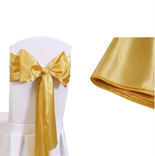 HBGRVCKS Hochzeitsdekoration, Stuhlschärpe, Satin, Stuhlschärpe, Schleife, Stuhlschärpe, Satin, Tischläufer, geeignet für Hochzeit, Urlaub, Party, Feier, Stuhldekoration (30 x 275 cm, 50 Stück) von HBGRVCKS