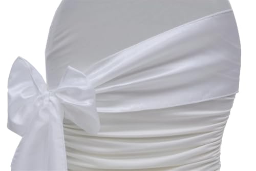 HBGRVCKS Stuhlband, Hochzeitsdekoration, Seidenstuhlband, Schleife, Stuhlbezug, Dekoration, geeignet für Hochzeit, Party, Bankett, Hotel, Geburtstag und andere Anlässe (19,15 x 275 cm, 10 Stück) von HBGRVCKS