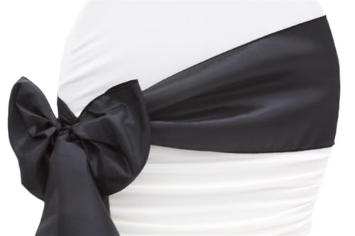 HBGRVCKS Stuhlband, Hochzeitsdekoration, Seidenstuhlband, Schleife, Stuhlbezug, Dekoration, geeignet für Hochzeit, Party, Bankett, Hotel, Geburtstag und andere Anlässe (2,15 x 275 cm, 10 Stück) von HBGRVCKS