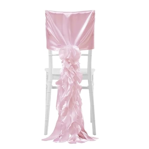 HBGRVCKS Stuhlbezug für Hochzeitsdekoration, Stuhlgurt, Rückengurt, Blume, Stuhlband, für Hochzeit, Geburtstag, Party, Feier, Party und andere Anlässe (Rosa, 10 Stück) von HBGRVCKS