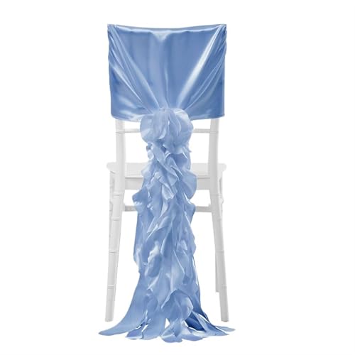 HBGRVCKS Stuhlbezug für Hochzeitsdekoration, Stuhlgurt, Rückengurt, Blume, Stuhlgurt für Hochzeit, Geburtstag, Party, Feier, Party und andere Anlässe (Blau, 10 Stück) von HBGRVCKS