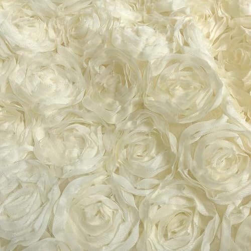 100 * 130 cm 3D Rosen Blumen Stoff Spitze Handwerk Kleid Hochzeit Party Teppich Hintergrund Dekoration Patchwork Nähen -xingse-1 Meter von HBKUHIUT