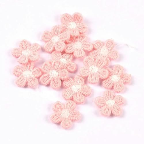 50 Teile/los mehrfarbige Spitzen-Blumenapplikationen für DIY-Hüte, Kleidung, Nähzubehör, Kopfbedeckungen, Dekor, Aufklebbare Patches, 15 mm, cp3374-11 von HBKUHIUT