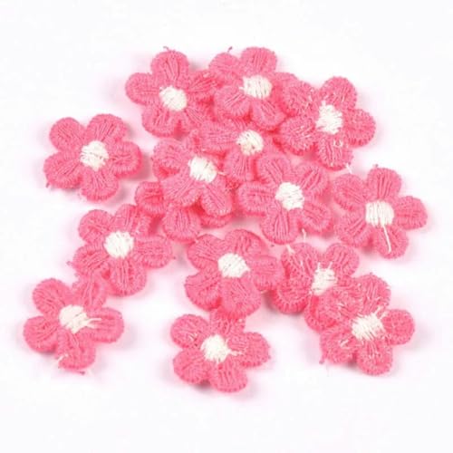 50 Teile/los mehrfarbige Spitzen-Blumenapplikationen für DIY-Hüte, Kleidung, Nähzubehör, Kopfbedeckungen, Dekor, Aufklebbare Patches, 15 mm, cp3374-7 von HBKUHIUT