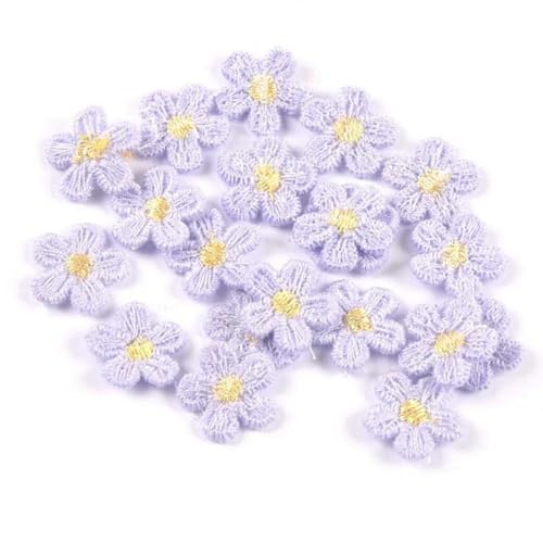 50 Teile/los mehrfarbige Spitzen-Blumenapplikationen für DIY-Hüte, Kleidung, Nähzubehör, Kopfbedeckungen, Dekor, Aufklebbare Patches 15mm cp3374-4 von HBKUHIUT