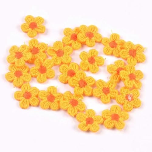 50 Teile/los mehrfarbige Spitzen-Blumenapplikationen für DIY-Hüte, Kleidung, Nähzubehör, Kopfbedeckungen, Dekor, Aufklebbare Patches 15mm cp3374-5 von HBKUHIUT