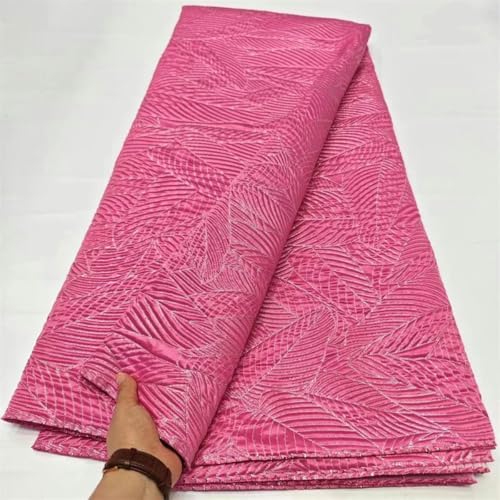 Fuchsia Brokat Jacquard Stoff Damast Vergoldung Spitze Brocard 5 -DB10-2-5yard von HBKUHIUT