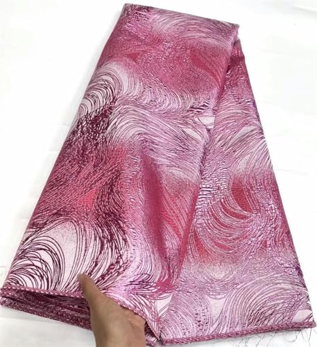 Fuchsia Brokat Jacquard Stoff Damast Vergoldung Spitze Brocard 5 -DB17-4-5yard von HBKUHIUT