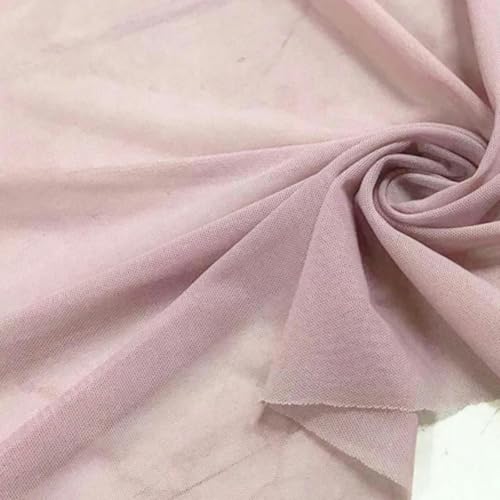 Hochelastischer Stoff aus Nylon und Spandex, 4-fach dehnbar, Spitzennetz, zum Nähen von Kleidung, weich drapierte Hemdstrümpfe, meterware, 39 pink, 1 m x 1,5 m von HBKUHIUT