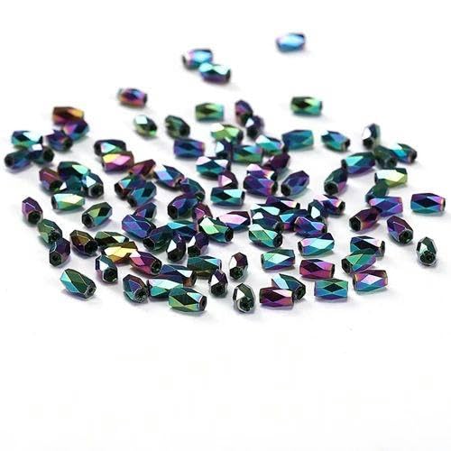 Zylinderförmige Kristallperlen zur Schmuckherstellung, 27 Farben, AB, 50 Stück, 2 x 0,4 cm, Kristallperlen zum Selbermachen, 2-13-2 mm von HBKUHIUT