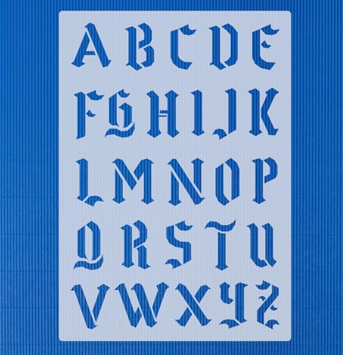 Schablone Buchstaben Alphabet Schrift Nr.16 Schrifthöhe ca. 3,5cm - 4cm von HBM-Schablonenshop