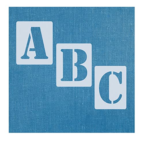 Schablone Buchstaben groß 10cm | 1 Satz Alphabet A-Z - 26 + 4 Sonderzeichen | Nr.05 von HBM-Schablonenshop