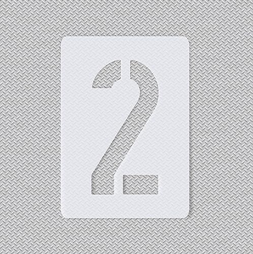 Schablone einzelne Zahl -2- Ziffernhöhe: 25cm ● Nummer für: Schilder ● Tür ● Hausnummern von HBM-Schablonenshop