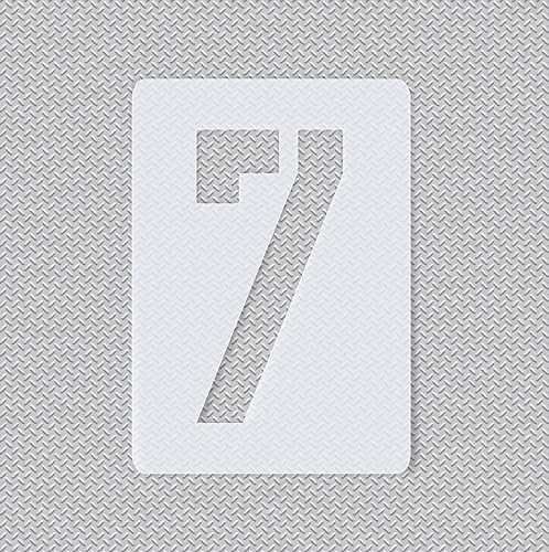 Schablone einzelne Zahl -7- Ziffernhöhe: 20cm ● Nummer für: Schilder ● Tür ● Hausnummern von HBM-Schablonenshop