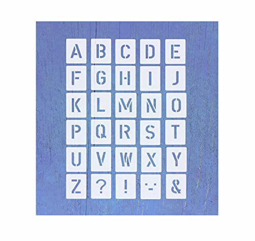 Schablonen-Set 0035003, Buchstaben A-Z +Sonderzeichen 3cm hoch, 30 einzelne Schablonen von HBM-Schablonenshop