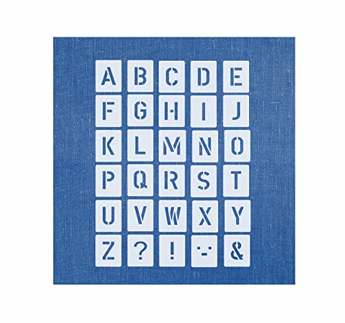 Schablonen-Set 0035004, Buchstaben A-Z +Sonderzeichen 4cm hoch, 30 einzelne Schablonen von HBM-Schablonenshop