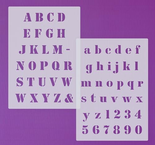 Schablonen Set Alphabet Nr. 05 Buchstaben groß und klein von HBM-Schablonenshop