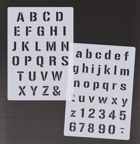 Schablonen Set Alphabet Nr. 09 Buchstaben groß und klein von HBM-Schablonenshop