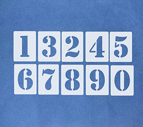 Zahlenschablone Nr.05 | Zahlenhöhe 8cm | 1 Satz Zahlen 0-9 | 10 einzelne Schablonen | Malerschablone | Wandschablone von HBM-Schablonenshop