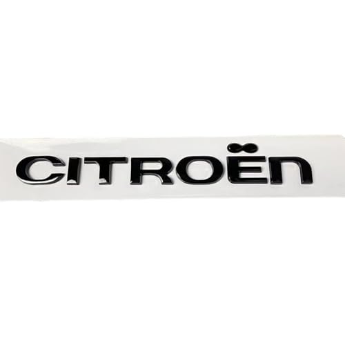 Auto Emblem für Citroen SpaceTourer 2016-2023, Emblem Buchstaben Schriftzug Abzeichen mit Logo ABS Badge Aufkleber für Auto Vorne Hinten Styling Tuning Sticker Zubehör,Black-A von HBUNKT