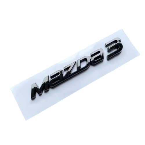 Auto Emblem für Mazda 6 2012-2017, Emblem Buchstaben Schriftzug Abzeichen mit Logo ABS Badge Aufkleber für Auto Vorne Hinten Styling Tuning Sticker Zubehör,Black-Mazda 3 von HBUNKT