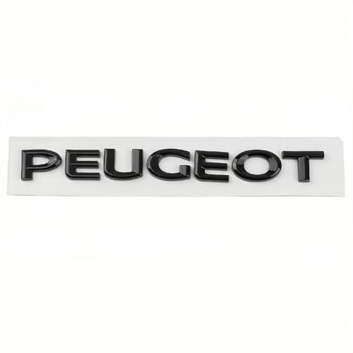 Auto Emblem für Peugeot 9x8 2021 2022 2023, Emblem Buchstaben Schriftzug Abzeichen mit Logo ABS Badge Aufkleber für Auto Vorne Hinten Styling Tuning Sticker Zubehör,Black-19 * 2cm von HBUNKT