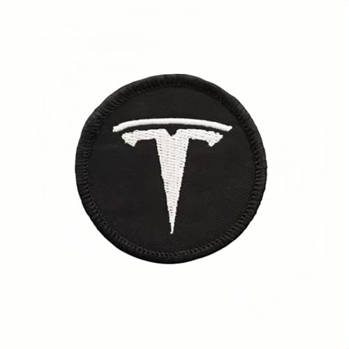 HBUNKT Auto Emblem Patches zum Aufbügeln für Tesla Model X 2015-2023, Patches Auto Emblem Bestickte Aufnäher zum Aufbügeln oder Aufnähen für Kleidung Hut Jeans Rucksäcke Zubehör von HBUNKT