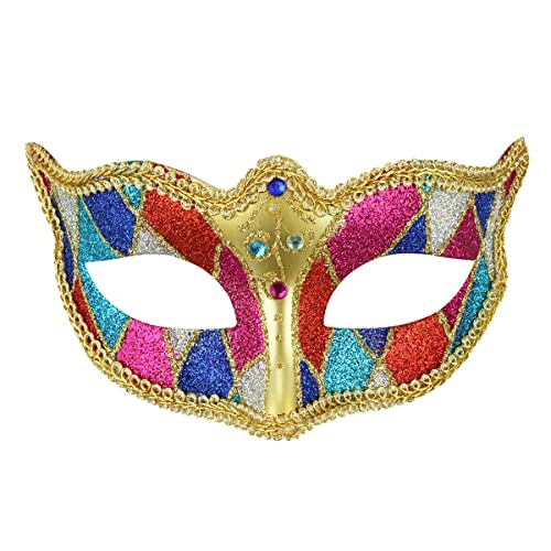 HBWL01 Maskerade-Maske, Party-Maske, Halloween-Maske, Kostüme, Karneval, St. Patricks-Tag, Party-Zubehör (bunt 3) von HBWL01