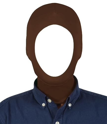 HBWL01 Unisex-Kapuzenmaske mit offenem Gesicht, dehnbar, für Cosplay, Kaffeebraun von HBWL01