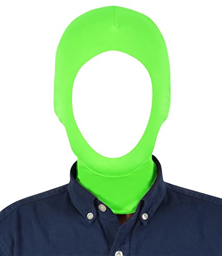 HBWL01 Unisex-Kapuzenmaske mit offenem Gesicht, dehnbar, für Cosplay, Limettengrün von HBWL01