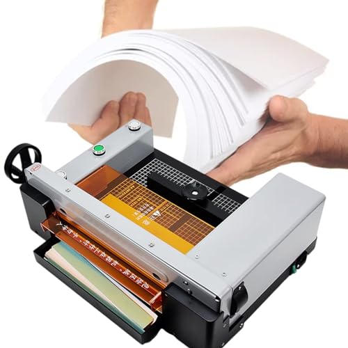 HCAUYNN Druckereien, Hochleistungs-Automatik-Guillotine-Papierschneider, Mit Rotierendem Papierpresshandrad Und SkalenrüCkplatte, FüR Papier Aus Verschiedenen Materialien von HCAUYNN