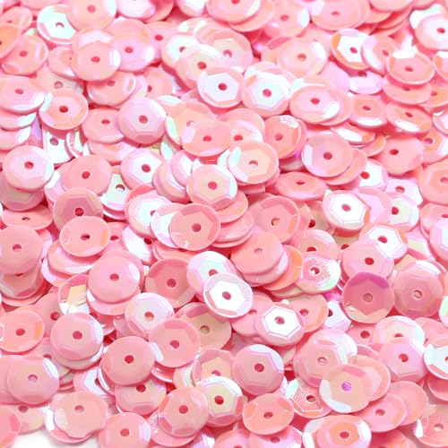 2200 Stück lose Pailletten, rosa, glitzernde Pailletten, Spangles für Handwerk, Nähen, Kleidung, Dekoration, Hochzeit, Weihnachten, 6 mm von HCAXKFMMXU