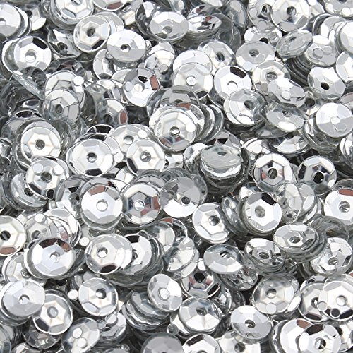 2400 Stück Pailletten Ø 3mm Schale Gewölbt für DIY Kleidung und Schmuck, Basteln Metallic Farbauswahl Handwerk Pailletten Bomb 3mm Silber von HCAXKFMMXU