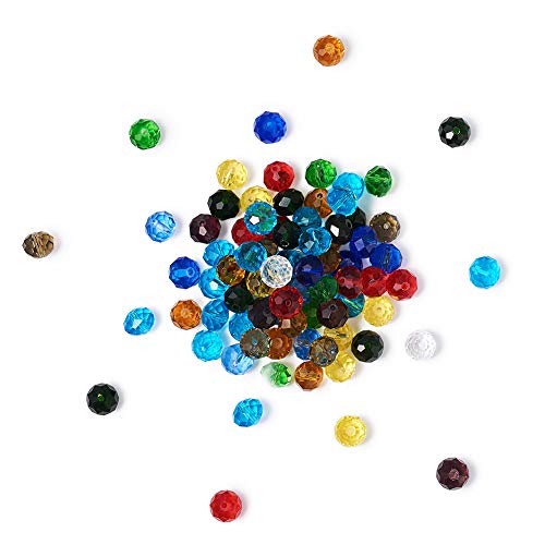 Glas-Cabochons mit spitzer Rückseite, AB-Farbe, tropfenförmig, facettierte Glasperlen, Strass, ohne Loch, für Schmuckherstellung, Bastelarbeiten, 70 Stück von HCAXKFMMXU