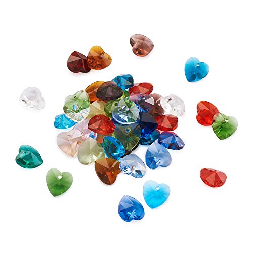 Glas-Cabochons mit spitzer Rückseite, AB-Farbe, tropfenförmig, facettierte Glasperlen, Strass, ohne Loch, für Schmuckherstellung, Bastelarbeiten, 70 Stück von HCAXKFMMXU