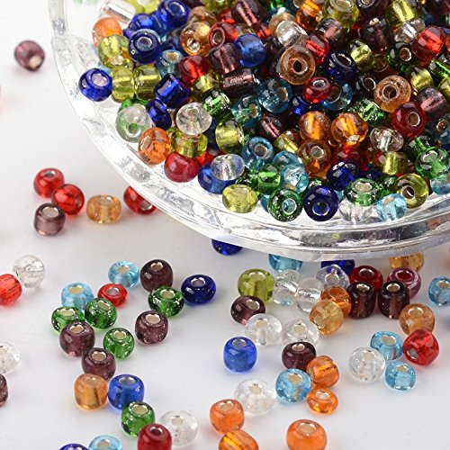 Handicraft Emporium Glas-Rocailles, liniert, 3 mm, Silber, 50 g von HCAXKFMMXU